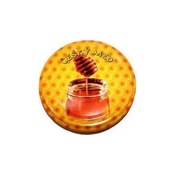 Víčko na zavařovací sklenici Víčko med sklenice žluté 82