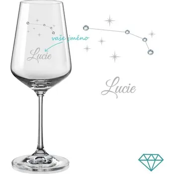 Sklenice Sklenice na víno souhvězdí Berana s krystaly