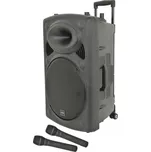 QTX QR15PABT, mobilní 15" zvukový systém MP3/BT/SD/USB/2x VHF
