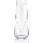 Crystalex Glass Heart sklenice na prosecco 250 ml 2 ks