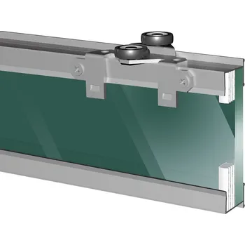 Nábytkové kování MARS Příslušenství pro posuvné dveře C18 spojovací profil, 38 × 2050 mm, stříbrný 219-104