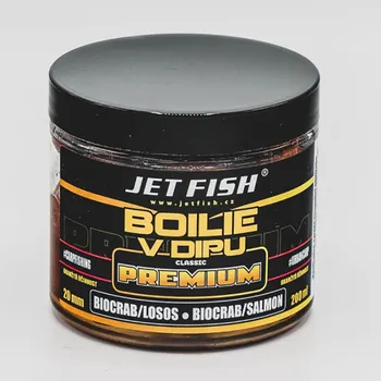 Boilies Jet Fish Premium clasicc boilie v dipu 200ml - 20 mm Příchutě: Biocrab/Losos Získejte slevu -5% za registraci v e-shopu
