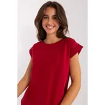 BASIC FEEL GOOD Dámské tričko Ruby bordó Velikost: XL