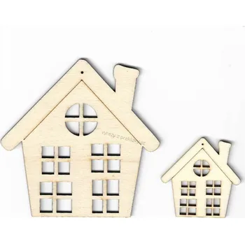 Překližka Výřez z překližky, S32/1, DOMEČEK PERNÍČEK-velký, 10x10cm, 1ks