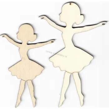 Překližka Výřez z překližky, L25/2, BALETKA V.-malá, 7,5x11,3cm, 1ks