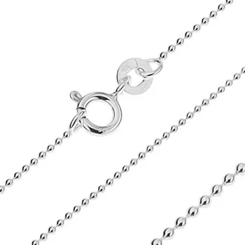 Řetízek Řetízek ze stříbra 925 - drobné armádní kuličky, 1 mm