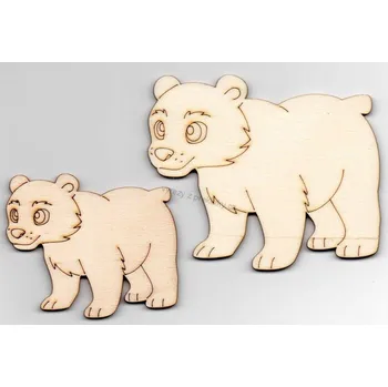 Překližka Výřez z překližky, Z151/2, MEDVĚD-malý, 7x6cm, 1ks