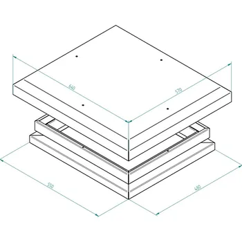 Rozvaděč TRITON Kryt ventilační jednotky IP5X, montáž na redukci RAL7035 RAC-RV-V66-X1