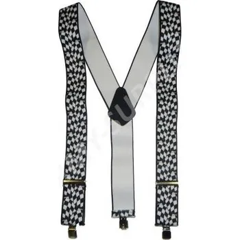 Kšandy TEXIMA spol.s.r.o. Kšandy s potiskem - Cílová vlajka - šachovnice (šle) bílá