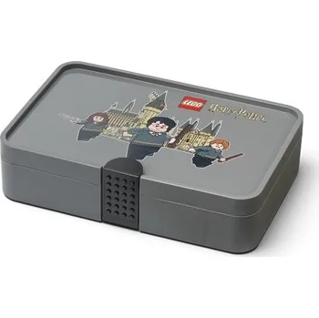 úložný prostor na hračky LEGO Harry Potter úložný box s přihrádkami 26,7 x 17,8 cm šedý