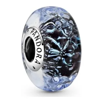 Přívěsek Přívěsek PANDORA Tmavě modré Murano sklo s vlnkami 798938C00