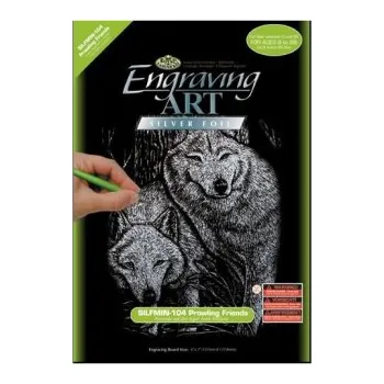 Výtvarná sada Seškrabovací obrázek- mini- Stříbrný- Psi