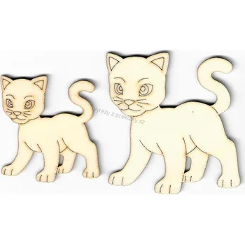 Stavební deska Výřez z překližky, Z152/1, VÁŽNÁ KOČKA-velká, 7,5x8cm, 1ks