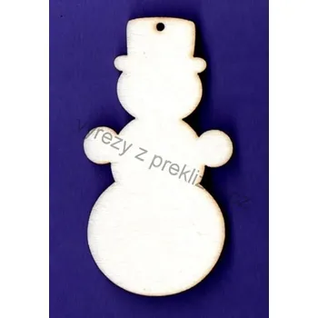 Stavební deska Výřez z překližky, F50, SNĚHULÁK, 64x34mm, 1ks