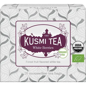 Čaj Bílý čaj WHITE BERRIES, 20 mušelínových sáčků, Kusmi Tea