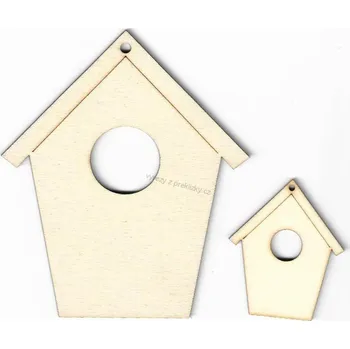 Překližka Výřez z překližky, S31/2, BUDKA S KULATÝM OTVOREM-malá, 5x6cm, 1ks