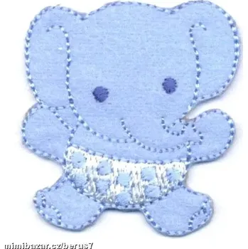 Nášivka Nášivka - nášivky - nažehlovačka -galanterie SLŮNĚ modrá