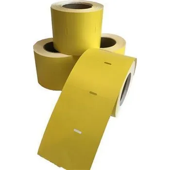 Speciální papír Regálový štítek, termo, 38 × 55 mm, ne-samolepicí, 600 ks/kotouč, žlutá