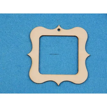 Stavební deska Výřez z překližky, M60, OZDOBNÝ RÁMEČEK ČTVEREC, 6,1x6,1cm, 1ks