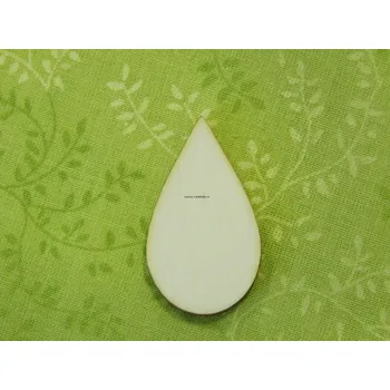 Překližka Výřez z překližky, O125/2, KAPKA, s dírkou, 3,6x2,1cm, 1ks