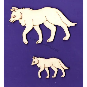 Překližka Výřez z překližky, E89/1, VLK-velký, 118x62mm, 1ks