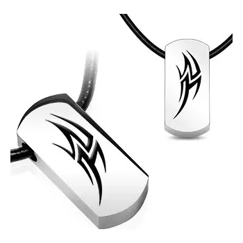 Náhrdelník Náhrdelník na gumové šňůrce - ocelový řecký symbol