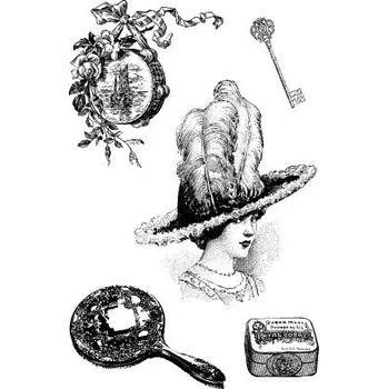 Dětské razítko Razítka na pěnovce - klíč, zrcátko