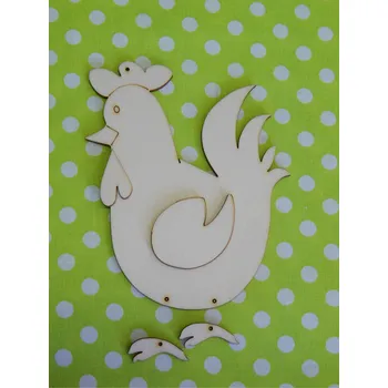 Stavební deska Výřez z překližky, P25, VĚTŠÍ KOHOUTEK, 9x12cm, 1ks