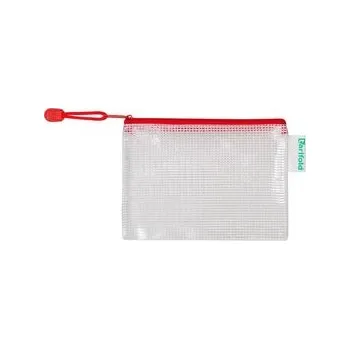 Archivační box tarifold obálka se zipem, A5, PVC síťovina, červená, 8 ks