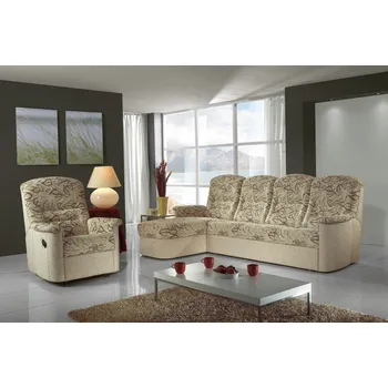 Obývací pokoj FAGUS Sedací souprava Agáta rohová VARIANTA PROVEDENÍ: 3-gauč (A3R ROZKLAD) + roh AR + A1UBP + AUK - kateg.látky 2