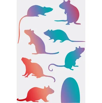 Šablona, vzor MYŠI, 29,7X21 cm, 1 kus