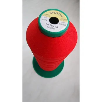 Nit Polyesterová niť sedlářská SYNTON 60 návin 5000 metrů - 504 červená