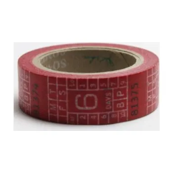 Lepicí páska Dekorační lepicí páska - WASHI pásky-1ks metr červený