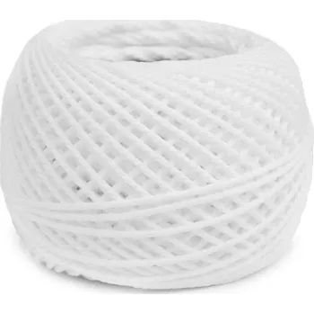 Příze Bavlněná příze macrame / háčkovací 40 g - 1 (16) bílá