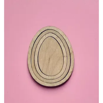 Velikonoční dekorace Dřevěné výřezy vajíček - sada 4ks