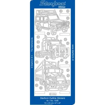 samolepka Obrysové samolepky- Auta- stříbrné