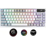 ASUS ROG AZOTH Moonlight White (ROG NX Snow / PBT) mechanická, bezdrátová, ARGB, US - bílá
