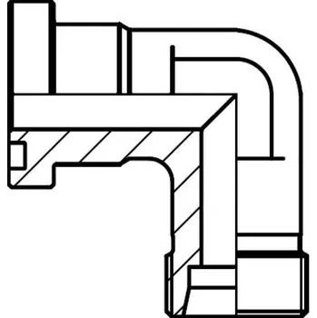 Instalatérský materiál Hydraulický 90° adaptér příruby 1 1/2", 200 bar Parker WFS36/38SCFX