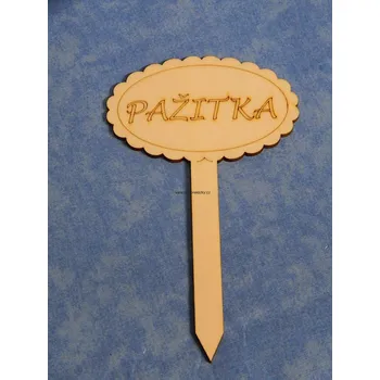 Zahradní dekorace Zápich-výřez z překližky, C126/3, PAŽITKA, 13,5x8cm, 1ks