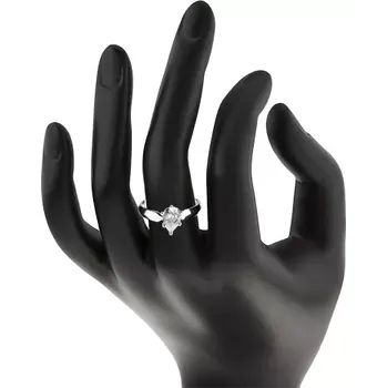 Prsten Zásnubní prsten ze stříbra 925 – zirkon ve tvaru slzy - Velikost: 50