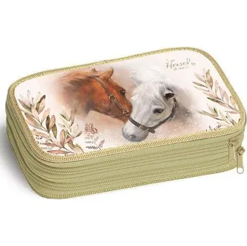 Penál ARGUS Penál dvoupatrový Horses and me 18490360