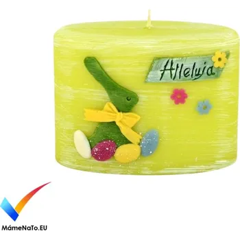 Svíčka Elipsa 120x90 Alleluja zelená svíčka