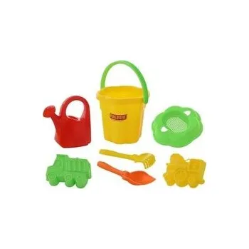 Hračka na písek Sada na písek č. 74: Kbelíček velký tvar květ: sítko ve/+1