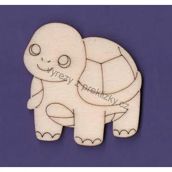 Stavební deska Výřez z překližky, E56, ŽELVA, 5,1x4,9cm, 1ks