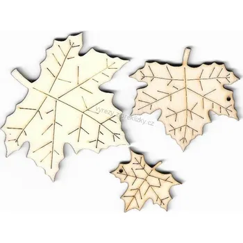 Stavební deska Výřez z překližky, K20/2, JAVOROVÝ LIST-střední, 5,5x5,1cm, 1ks