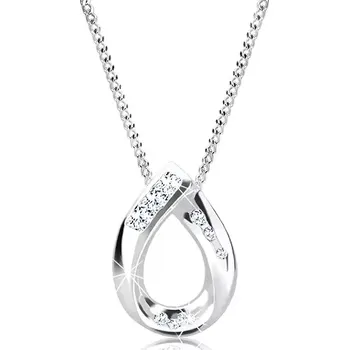 Přívěsek Stříbrný řetízek a přívěsek 925 - spojená podkova se zirkony