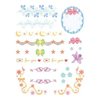 Dětské razítko Gelová razítka- Bordury a růžky For you