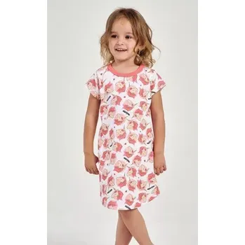 Taro, dětská noční košile 3147-Annabel, krátký rukáv, bílá, vel. 116