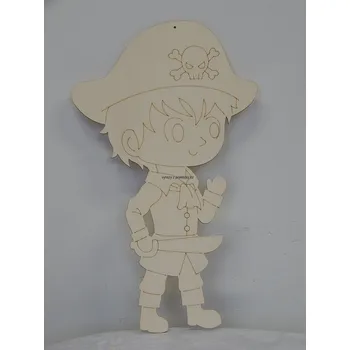 Překližka Výřez z překližky, PIR1, MAXI PIRÁT, 47,5x28,5cm, 1ks