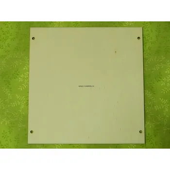 Překližka Výřezy z překližky, S73/1, CEDULKA-DESTIČKA, 4 dírky, 14,5x15cm, 1ks